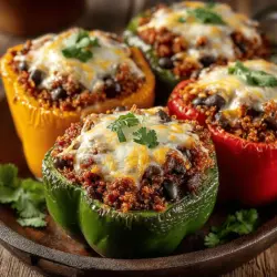 Protein-Packed Beef & Quinoa Stuffed Peppers
