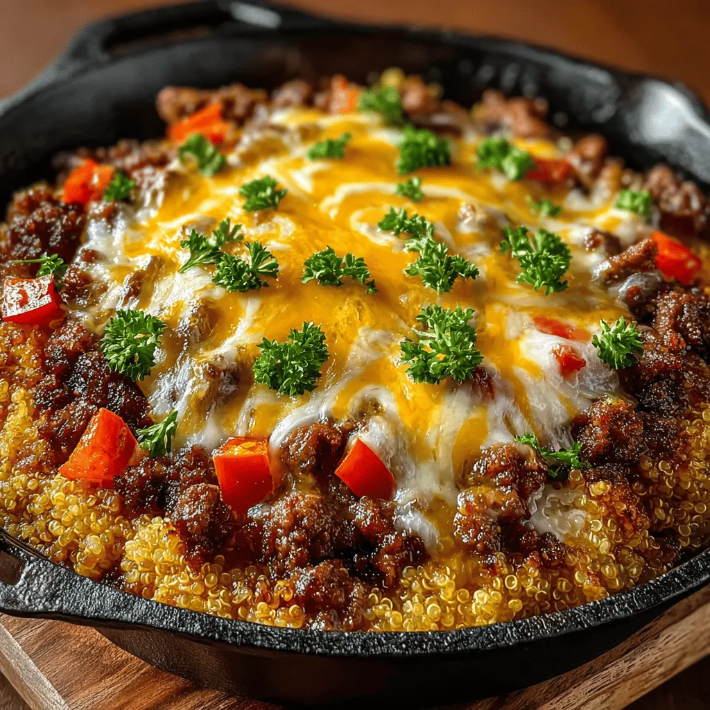 One-pan meals have become a go-to solution for busy weeknights, offering a delicious and efficient way to prepare dinner without the hassle of multiple pots and pans. The Cheesy Beef & Quinoa Bliss recipe stands out as a flavor-packed option, combining the hearty richness of ground beef with the nutrient-dense goodness of quinoa. This dish not only satisfies hunger but also provides essential nutrients, making it a wholesome choice for families. With minimal cleanup and easy preparation steps, you can enjoy a comforting meal that’s both cheesy and hearty.