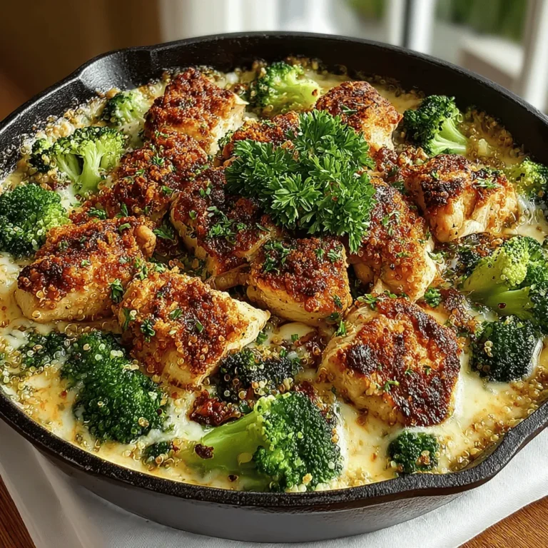 Creamy Chicken and Broccoli Skillet Bake is a comforting and hearty dish that brings together the best of both worlds: rich, creamy flavors and nutritious ingredients. This one-pan meal not only satisfies the palate but also nourishes the body, making it a perfect choice for family dinners or busy weeknights. With tender chicken and vibrant broccoli enveloped in a luscious sauce, this recipe highlights the health benefits of its main components, ensuring that you can enjoy a delicious meal without any guilt.