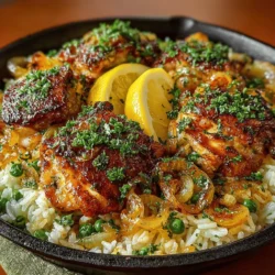 One-Pan Lemon Herb Chicken and Rice is a delightful dish that perfectly marries simplicity with flavor, making it an ideal choice for busy home cooks. The ease of preparation and minimal cleanup associated with one-pan meals means you can enjoy a delicious, home-cooked dinner without spending hours in the kitchen. By using fresh ingredients and aromatic herbs, this recipe not only satisfies your taste buds but also provides a nutritious meal for you and your family.
