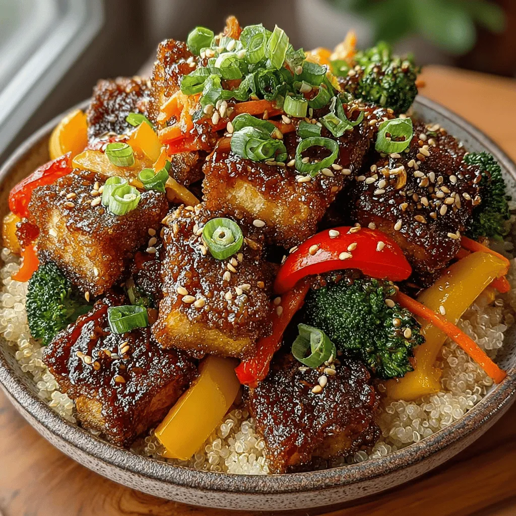 To start crafting your Sizzling Teriyaki Tofu & Broccoli Delight, the sauce is essential for setting the flavor foundation of the dish. Begin by gathering your sauce ingredients: low-sodium soy sauce, mirin (or rice vinegar), maple syrup (or agave syrup), minced garlic, and fresh grated ginger.