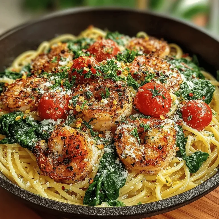 Delve into the vibrant flavors of the Mediterranean with our Zesty One-Pan Lemon Garlic Shrimp Pasta. This easy-to-make dish combines succulent shrimp, fresh vegetables, and the bright zing of lemon, all cooked in a single pan for effortless cleanup. Perfect for a weeknight dinner or a special gathering, this recipe not only tantalizes your taste buds but also offers a nutritious meal packed with protein and greens. Join us as we explore the delightful steps to create this culinary masterpiece.