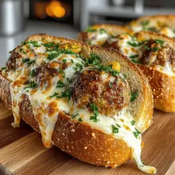 Cheesy Turkey Meatball Submarine Sandwich Recipe