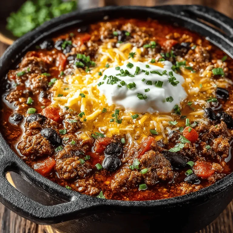 - 1 pound 80% lean ground beef - 1 can (15 oz) kidney beans, drained and rinsed - 1 can (15 oz) black beans, drained and rinsed - 1 medium onion, diced - 1 bell pepper, diced (any color) - 3 cloves garlic, minced - 2 tablespoons chili powder - 1 teaspoon cumin - 1 teaspoon smoked paprika - 1 can (14.5 oz) diced tomatoes, with juices - 2 cups beef broth - Salt and pepper to taste - Optional toppings: shredded cheese, sour cream, chopped green onions