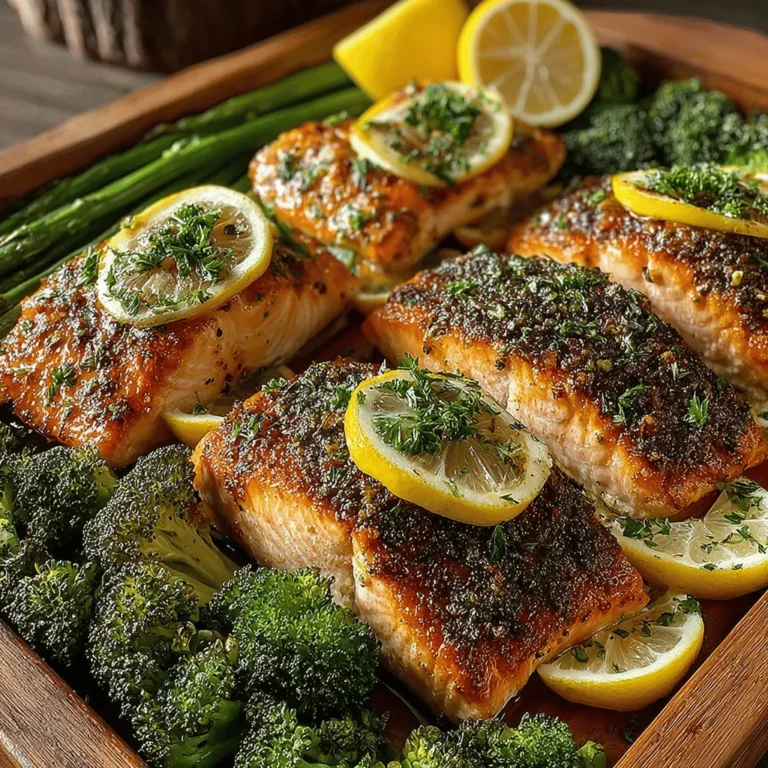Zesty Lemon-Garlic Salmon & Broccoli Delight is a vibrant and healthy one-pan meal that brings together the rich flavors of salmon and the crunch of fresh broccoli in a delightful dish. This recipe not only offers a burst of flavor but also embodies simplicity, making it ideal for busy weeknights or special occasions. The perfect balance of zesty lemon, aromatic garlic, and tender salmon makes this dish a favorite among health-conscious food lovers.