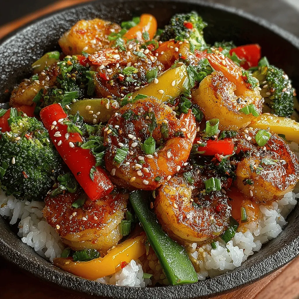 Embark on a culinary journey with this Sizzling Shrimp & Garden Veggie Stir-Fry, a dish that embodies both flavor and nutrition. This quick and easy recipe showcases the beautiful colors and textures of fresh vegetables paired with succulent jumbo shrimp, making it an appealing choice for both weeknight dinners and entertaining guests. In just 20 minutes, you can create a meal that is not only delicious but also packed with essential nutrients, perfect for those who value health-conscious dining without compromising taste.