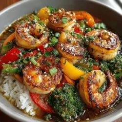 Embark on a culinary journey with this Sizzling Shrimp & Garden Veggie Stir-Fry, a dish that embodies both flavor and nutrition. This quick and easy recipe showcases the beautiful colors and textures of fresh vegetables paired with succulent jumbo shrimp, making it an appealing choice for both weeknight dinners and entertaining guests. In just 20 minutes, you can create a meal that is not only delicious but also packed with essential nutrients, perfect for those who value health-conscious dining without compromising taste.