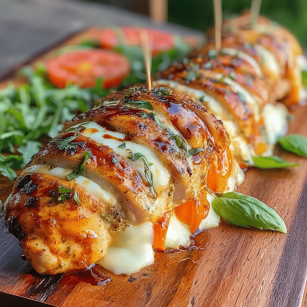 Grilled Cheesy Caprese Stuffed Chicken is a delightful twist on a classic favorite, combining the rich flavors of a traditional Caprese salad with the heartiness of grilled chicken. This dish not only pleases the palate but also offers a visually stunning presentation, making it perfect for family dinners or entertaining guests.