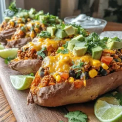 Taco Stuffed Sweet Potatoes are a delicious and nutritious meal option that perfectly combines the flavors of traditional tacos with the wholesome goodness of sweet potatoes. This dish is not only satisfying but also packed with essential nutrients, making it a great choice for any time of the day.