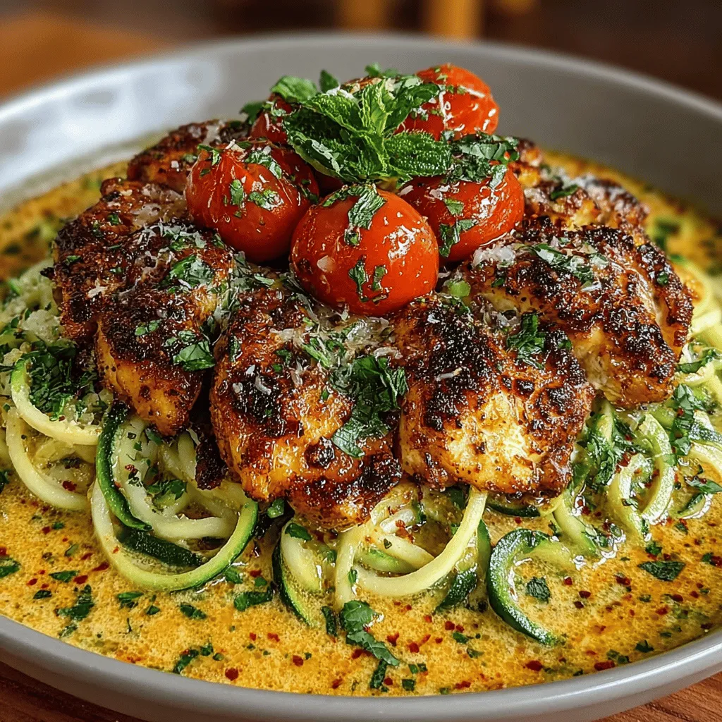 In the world of healthy eating, finding flavorful and satisfying dishes can be a challenge. If you're on the lookout for a delicious, nutritious meal that combines protein, vegetables, and creamy goodness, look no further than this Creamy Tomato Basil Chicken & Zucchini Noodles recipe. Featuring tender chicken breasts, spiralized zucchini noodles, and a rich tomato basil sauce, this dish is not only simple to prepare but also bursting with flavor. Perfect for weeknight dinners or special occasions, this recipe is bound to impress both family and friends.