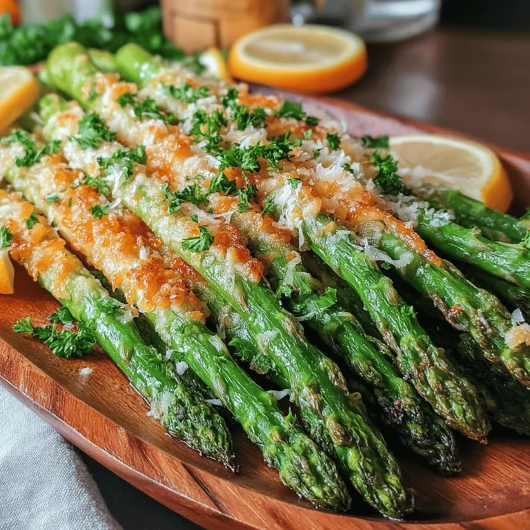This Crispy Garlic Butter Asparagus Delight is a simple yet delectable dish that brings together the earthy flavor of asparagus with the rich taste of garlic butter. Perfectly cooked to a golden crisp, this recipe is not only easy to prepare but also makes for an impressive side dish or a delightful appetizer.