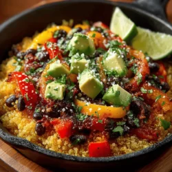Quinoa has emerged as one of the most celebrated nutritional grains in recent years, known for its impressive health benefits and versatility in cooking. This ancient grain is not only gluten-free but also packed with protein and fiber, making it a staple for those seeking healthy meal options. In this recipe, we present a vibrant and wholesome dish that combines quinoa, black beans, and an array of colorful vegetables, creating a delightful skillet meal that is both satisfying and nutritious.