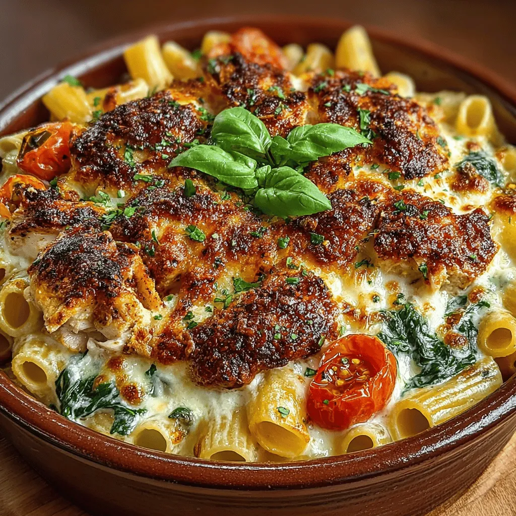 Discover the ultimate comfort food with our Creamy Chicken and Spinach Pasta Bake. This hearty dish combines tender chicken, fresh spinach, and a rich, creamy sauce, all baked to perfection. Ideal for family dinners or gatherings, this recipe is not only delicious but also easy to prepare. Join us as we explore the steps to create this flavorful bake that will leave everyone asking for seconds.