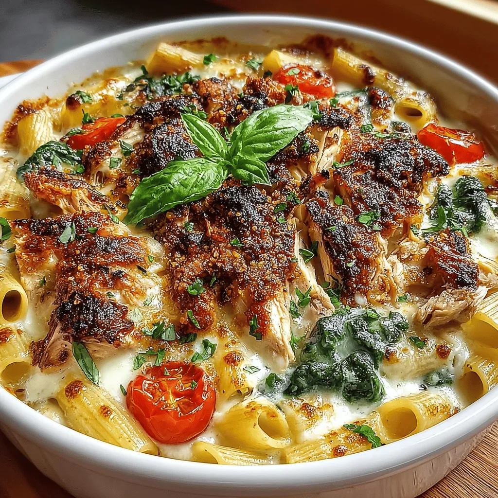 Discover the ultimate comfort food with our Creamy Chicken and Spinach Pasta Bake. This hearty dish combines tender chicken, fresh spinach, and a rich, creamy sauce, all baked to perfection. Ideal for family dinners or gatherings, this recipe is not only delicious but also easy to prepare. Join us as we explore the steps to create this flavorful bake that will leave everyone asking for seconds.
