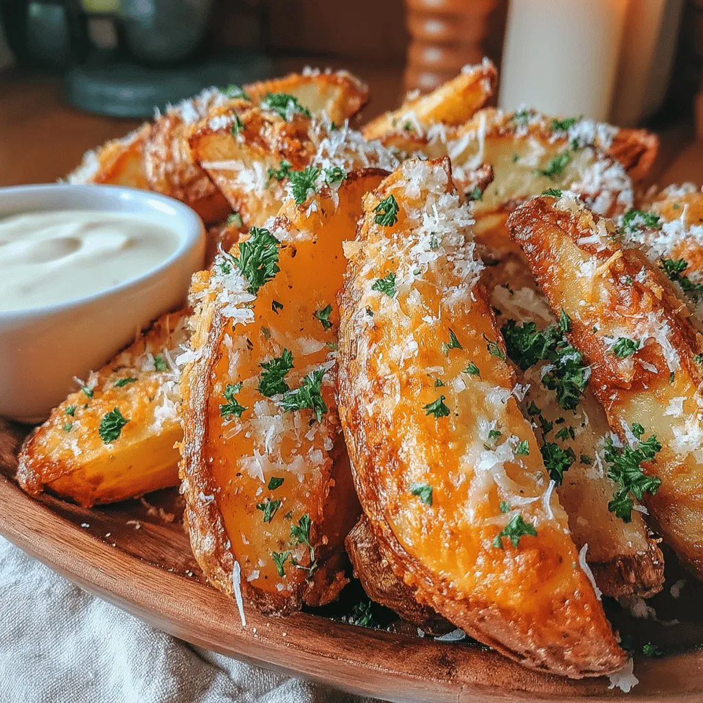 Crispy potato wedges are a beloved comfort food that can elevate any meal or serve as a delightful snack. Their golden-brown exterior, paired with a fluffy interior, creates a satisfying bite that appeals to both kids and adults alike. The combination of garlic and Parmesan adds an irresistible depth of flavor, making these wedges truly special.