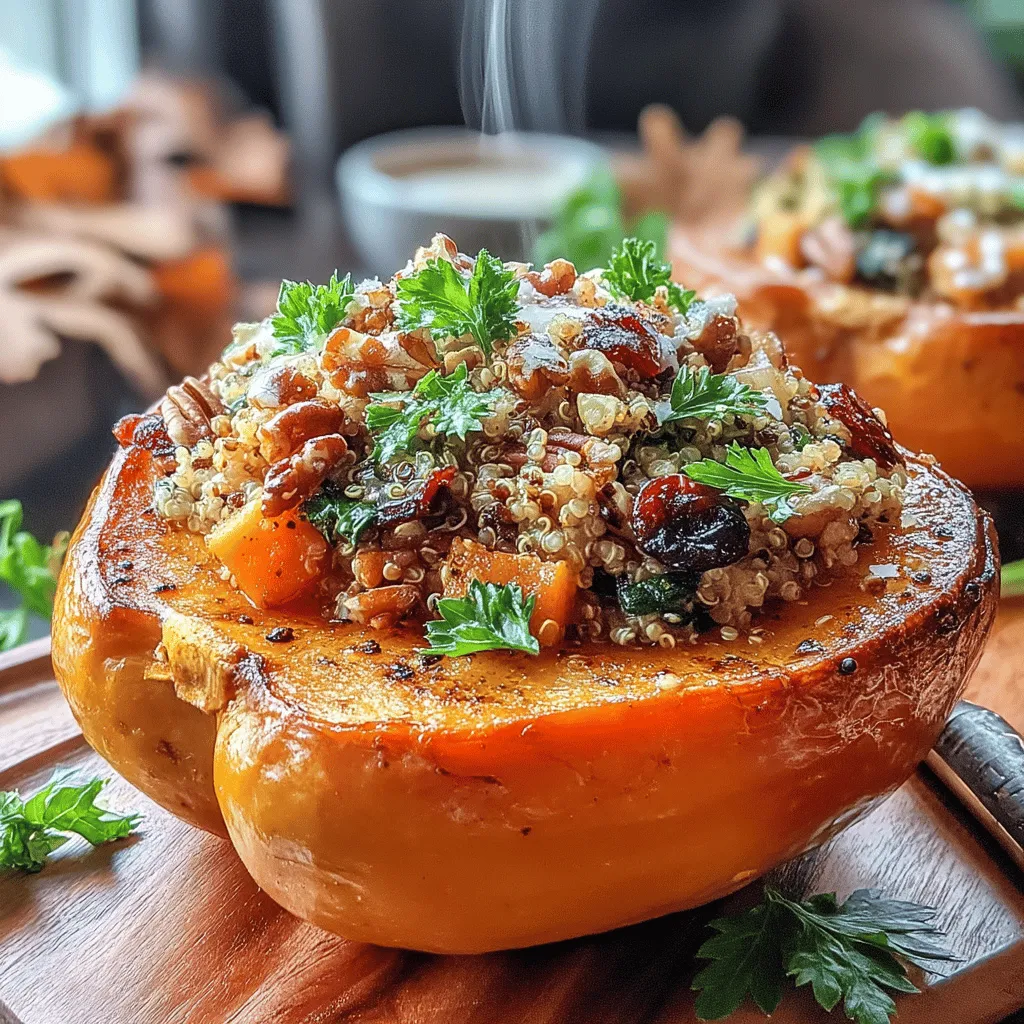 As the leaves begin to change and the air turns crisp, there's nothing quite like a warm, comforting dish that captures the essence of the season. Warm Cranberry Pecan Stuffed Acorn Squash is a perfect centerpiece for your autumn table, combining vibrant flavors and textures that celebrate the bounty of fall. This delightful recipe features the natural sweetness of acorn squash paired with a savory-sweet filling, making it a great option for both weeknight dinners and festive gatherings.
