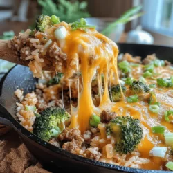 In today’s fast-paced world, having quick and delicious meal options is essential. The One-Pan Cheesy Beef and Broccoli Skillet is a perfect solution for those busy weeknights when you want something satisfying without spending hours in the kitchen. This dish combines tender ground beef, vibrant broccoli, and gooey cheese all cooked in one skillet, making it not only a tasty meal but also a breeze to prepare.