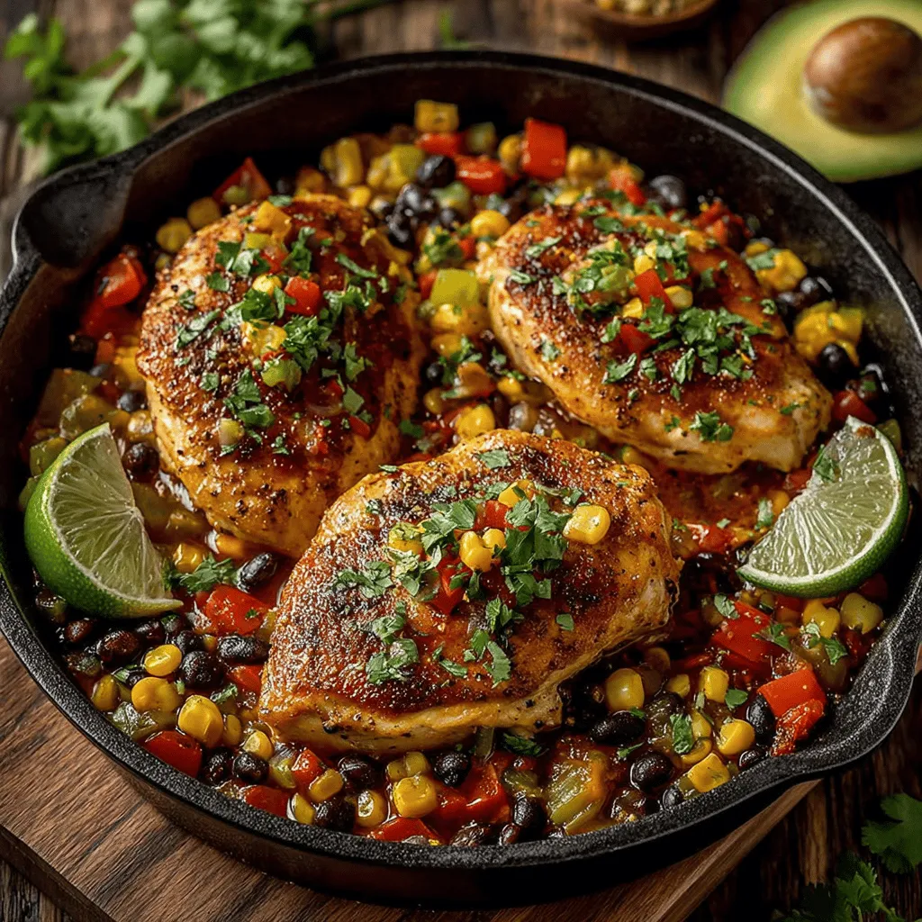If you're looking for a quick and satisfying meal that packs a punch of flavor, look no further than this Spicy One-Pan Southwest Chicken & Black Beans recipe. This dish combines tender chicken, hearty black beans, and a medley of vibrant southwestern spices, making it an ideal choice for busy families or anyone in need of a hassle-free dinner option. Not only is this recipe easy to prepare, but it also offers numerous health benefits, thanks to the protein-rich chicken and fiber-packed black beans.