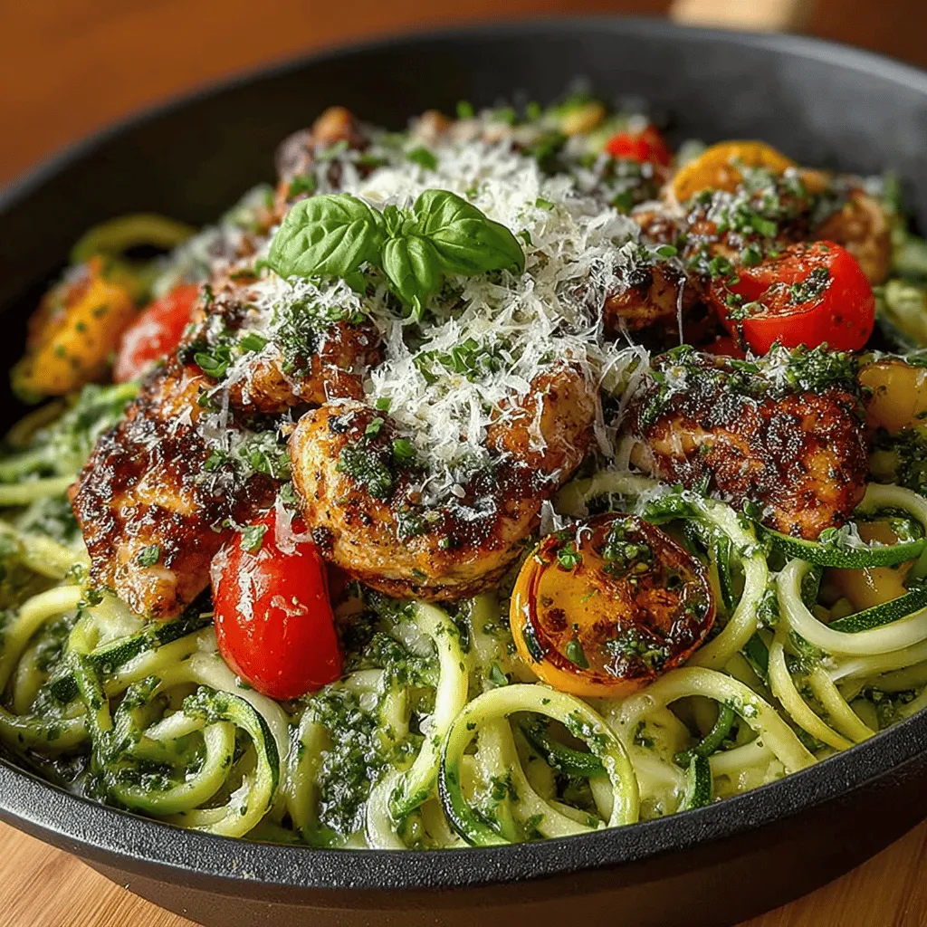 Basil Bliss Pesto Chicken and Zucchini Noodle Skillet is a delightful dish that beautifully combines the freshness of vegetables with the savory goodness of chicken. This recipe not only provides a burst of flavors but also emphasizes the importance of healthy eating by incorporating nutritious ingredients. Perfect for busy weeknights, this skillet meal is quick to prepare and offers a satisfying dinner option without the guilt.