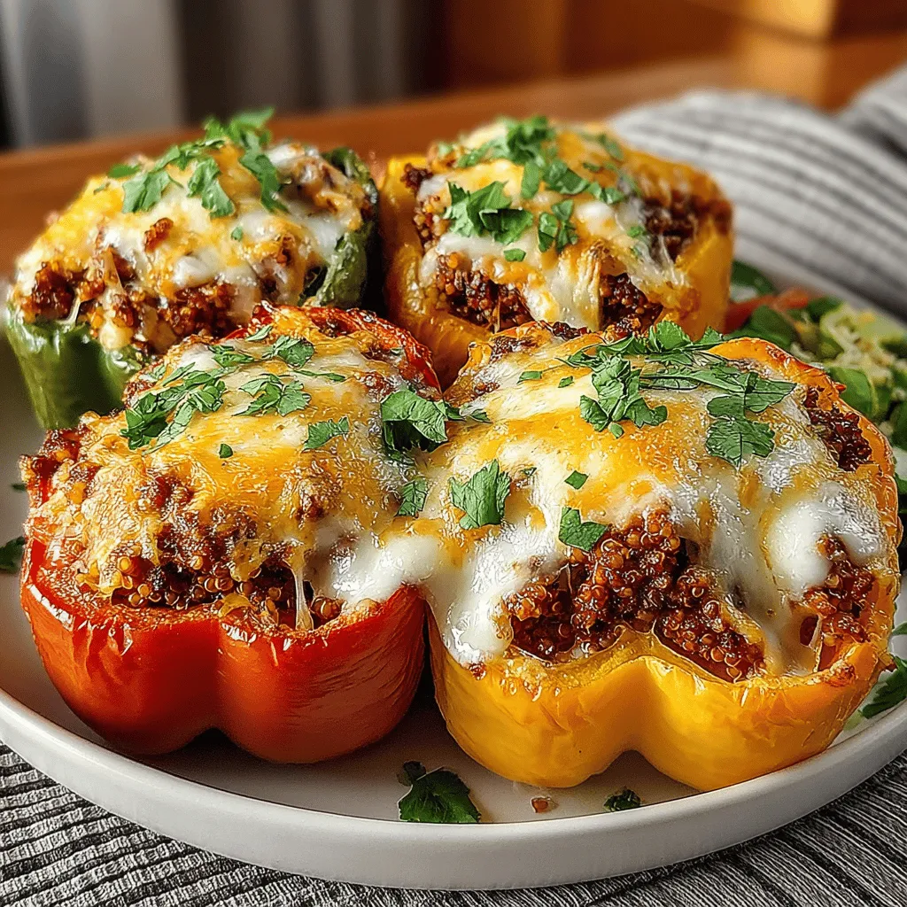 Discover a delightful and nutritious twist on traditional stuffed peppers with our Cheesy Beef and Quinoa Stuffed Peppers recipe. This dish combines the savory flavors of ground beef or turkey, wholesome quinoa, and vibrant vegetables, all encased in colorful bell peppers and topped with melted cheese. Perfect for a family dinner or meal prep, these stuffed peppers are not only satisfying but also packed with nutrients. Join us as we walk through the steps to create this mouthwatering dish while exploring its health benefits and versatility.