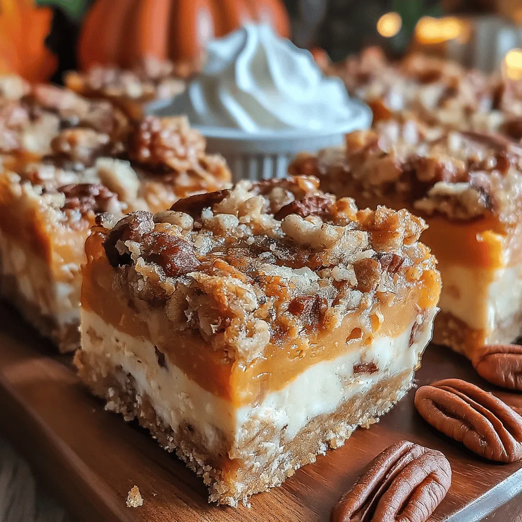 Indulge in the delightful flavors of Toasted Pecan Crusted Pumpkin Pie Bars, a dessert that perfectly encapsulates the essence of fall. Pumpkin pie has long been a cherished favorite, and this variation takes it to new heights with a crunchy, toasted pecan crust. Whether you're hosting a holiday gathering or simply craving something sweet, these bars are sure to impress.