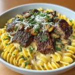 - 1 pound beef sirloin, sliced into thin strips - 2 tablespoons extra virgin olive oil - 1 medium onion, finely chopped - 2 cloves garlic, minced - 8 ounces mushrooms, sliced (cremini or button mushrooms work well) - 2 tablespoons Worcestershire sauce - 1 cup low-sodium beef broth - 1 cup sour cream - 1 tablespoon Dijon mustard - 8 ounces egg noodles - Fresh parsley, chopped (for garnish)