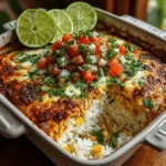 - 2 cups cooked white rice - 2 cups shredded chicken breast - 1 can (15 oz) black beans, rinsed and drained - 1 cup corn (frozen or canned) - 1 can (10 oz) diced tomatoes with green chilies - 1 cup salsa - 1 teaspoon chili powder - 1 teaspoon cumin - 1/2 teaspoon garlic powder - 1/2 teaspoon onion powder - 1 cup shredded sharp cheddar cheese - 1 cup shredded Monterey Jack cheese - Salt and pepper to taste - Fresh cilantro, for garnish (optional)