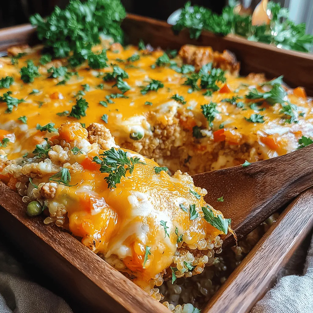 Indulging in a wholesome, flavorful meal doesn't have to be complicated. This Savory Turkey and Quinoa Casserole Delight combines lean ground turkey with protein-packed quinoa and a colorful medley of vegetables, making it a nutritious choice for families and individuals alike. Perfect for weeknight dinners or meal prep, this recipe is not only easy to follow but also delivers on taste, ensuring everyone at the table will be satisfied.