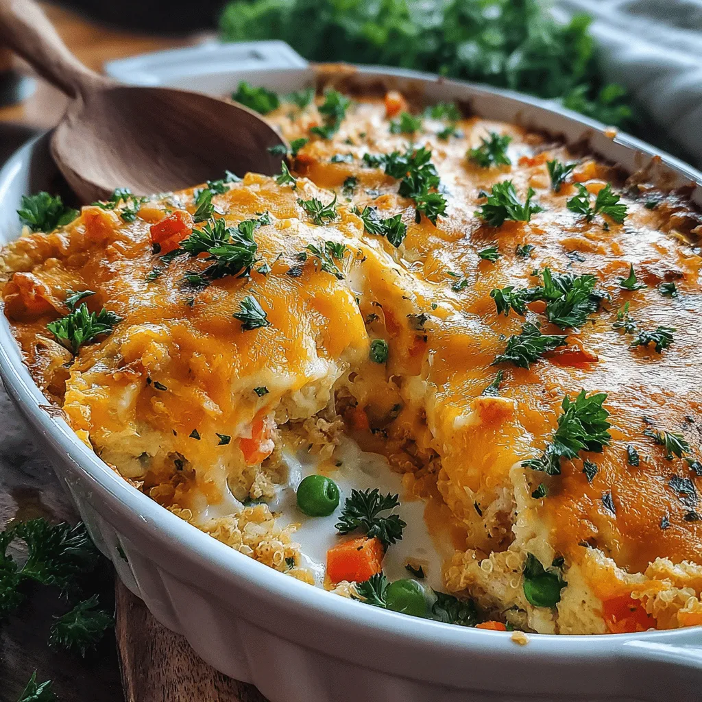 Indulging in a wholesome, flavorful meal doesn't have to be complicated. This Savory Turkey and Quinoa Casserole Delight combines lean ground turkey with protein-packed quinoa and a colorful medley of vegetables, making it a nutritious choice for families and individuals alike. Perfect for weeknight dinners or meal prep, this recipe is not only easy to follow but also delivers on taste, ensuring everyone at the table will be satisfied.