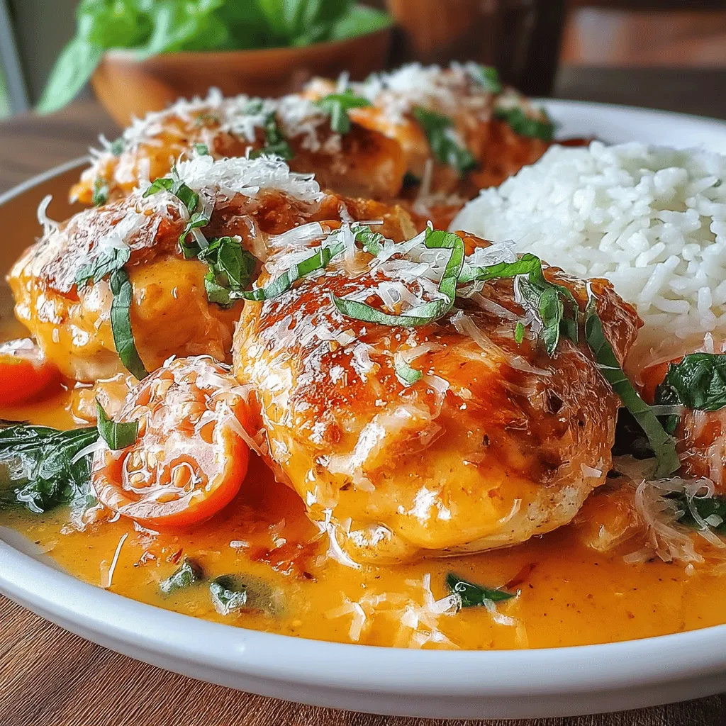 Skillet Tuscan Sun-Dried Tomato Chicken is a delightful dish that transports you to the sun-soaked hills of Tuscany with every bite. This recipe showcases the rustic flavors of Italian cuisine, featuring tender chicken simmered in a creamy sauce infused with sun-dried tomatoes and fresh spinach. The combination of these ingredients creates a vibrant and satisfying meal that is both comforting and full of character.