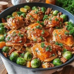 Explore the delicious flavors of One-Pan Maple Dijon Chicken & Brussels, a delightful dish that brings together tender chicken thighs, caramelized Brussels sprouts, and a rich maple-Dijon glaze. This recipe not only simplifies dinner prep with its one-pan technique but also offers a stunning presentation that is sure to impress family and friends. Perfect for weeknight meals or special occasions, this dish is easy to prepare and packed with wholesome ingredients.
