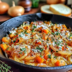 Sweet Caramelized Onion & Pumpkin Skillet is a delightful dish that masterfully combines the rich sweetness of caramelized onions with the earthy flavor of pumpkin. This harmonious blend creates a comforting meal that is perfect for both casual weeknight dinners and festive holiday gatherings. The dish not only tantalizes the taste buds but also offers an appealing visual presentation, making it a standout addition to any table.