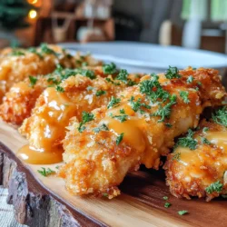 Honey Mustard Gravy Chicken Tenders are a deliciously indulgent dish that combines the crunch of perfectly fried chicken with a rich and flavorful gravy. This recipe is a favorite among families and is sure to impress at casual gatherings and dinner parties alike. The blend of sweet and tangy honey mustard gravy elevates the tender chicken, making it a standout dish.