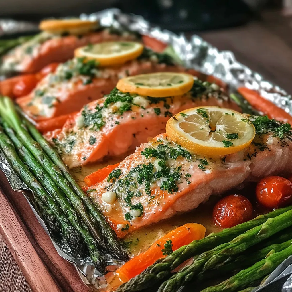 Discover the joy of cooking with our Flaky Herb Butter Salmon Foil Packets recipe. This easy-to-follow dish combines the rich flavors of salmon with fresh herbs and vibrant vegetables, making it a perfect weeknight dinner or a special occasion meal. The method of cooking in foil not only retains moisture, ensuring a flaky and tender salmon, but also simplifies clean-up.